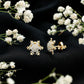 Certified Moissanite Winter Snowflake Stud Earrings