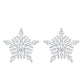 Certified Moissanite Snowflake Stud Earrings for Women