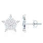 Certified Moissanite Snowflake Stud Earrings for Women
