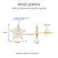 Certified Moissanite Snowflake Stud Earrings for Women