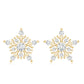 Certified Moissanite Snowflake Stud Earrings for Women
