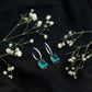 4.6 CT Lab Grown Emerald Hoop Dangle Earrings with Diamond