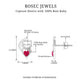 Heart Shape Ruby Cat Stud Earrings with Diamond