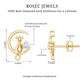 Diamond Cat Moon Stud Earrings for Women