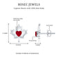 0.94 Carat Heart Shape Ruby Maple Leaf Stud Earrings