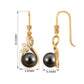 Designer 15 Carat Tahitian Pearl Drop Earrings with Diamond