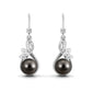 Designer 15 Carat Tahitian Pearl Drop Earrings with Diamond