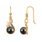 Designer 15 Carat Tahitian Pearl Drop Earrings with Diamond
