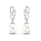 12 Carat Freshwater Pearl Designer Drop Earrings with Diamond