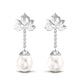12 Carat Cultured Freshwater Pearl Dangle Chain Earrings