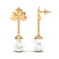 12 Carat Cultured Freshwater Pearl Dangle Chain Earrings