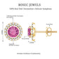 Natural Pink Tourmaline and Diamond Halo Stud Earrings