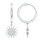 Certified Diamond Sunburst Hoop Earrings