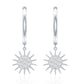 Certified Diamond Sunburst Hoop Earrings