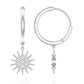Certified Diamond Sunburst Hoop Earrings