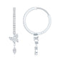 Natural Diamond Butterfly Hoop Earrings for Women