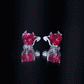 Certified Lab Grown Ruby Devil Heart Earrings