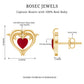 0.94 Carat Heart Shape Ruby Dolphin Stud Earrings