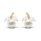 4 Carat Freshwater Pearl and Diamond Fruit Stud Earrings