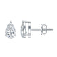 Pear Cut Diamond Solitaire Stud Earrings