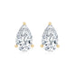 Pear Cut Diamond Solitaire Stud Earrings