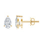 Pear Cut Diamond Solitaire Stud Earrings