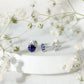 1.9 Carat Blue Sapphire Solitaire Vintage Earrings for Women