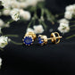 1.9 Carat Blue Sapphire Solitaire Vintage Earrings for Women