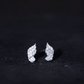 Certified Lab Grown Diamond Leaf Stud Earrings With Screw Back