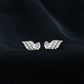 Certified Lab Grown Diamond Leaf Stud Earrings With Screw Back