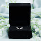 Certified Lab Grown Diamond Leaf Stud Earrings With Screw Back