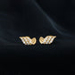 Certified Lab Grown Diamond Leaf Stud Earrings With Screw Back