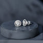 Lab Grown Diamond Swirl Stud Earrings With Screw Back