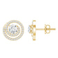 Lab Grown Diamond Swirl Stud Earrings With Screw Back