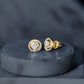 Lab Grown Diamond Swirl Stud Earrings With Screw Back