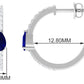 0.6 Carat Pear Cut Blue Sapphire and Diamond Hoop Earrings