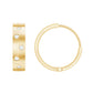 Flush Set Diamond Hoop Earrings For Women