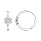 Diamond Flower Hoop Earrings For Her