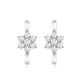 Diamond Flower Hoop Earrings For Her