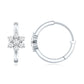 Diamond Flower Hoop Earrings For Her