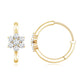 Diamond Flower Hoop Earrings For Her