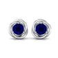 1.9 Carat Natural Blue Sapphire Swirl Stud Earrings
