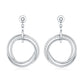 Round Cut Diamond Drop Earring with Screw Back Closure