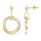 Round Cut Diamond Drop Earring with Screw Back Closure