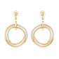 Round Cut Diamond Drop Earring with Screw Back Closure