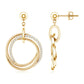 Round Cut Diamond Drop Earring with Screw Back Closure