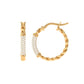 Twisted Rope Hoop Earrings with Diamond