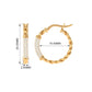 Twisted Rope Hoop Earrings with Diamond