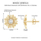 Diamond Sunflower Stud Earrings For Her