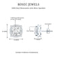 Certified Moissanite Bridal Stud Earrings with Halo for Women